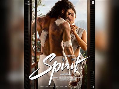 Triptii Dimri nurses a wounded Prabhas with a cigarette in the first poster of 'Spirit'