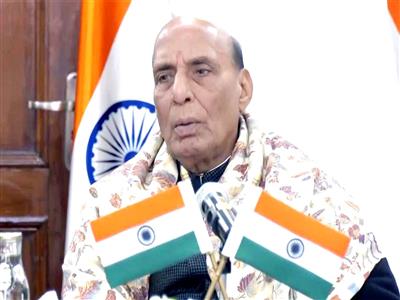 Delhi: Defence Minister Rajnath Singh chairs review meeting on DRDO Foundation Day