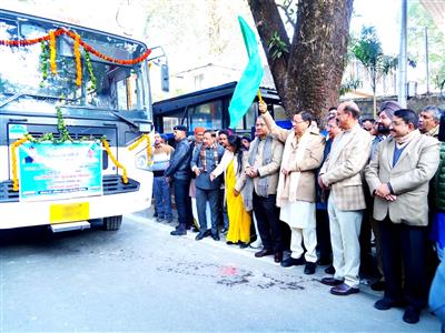 Uttarakhand CM Pushkar Dhami flags off 100 new buses for Uttarakhand Transport Corporation