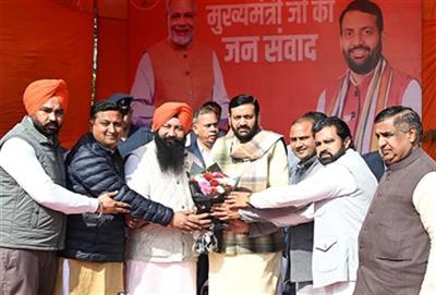 CM Saini listens to public grievances during Jan Samvad programme in Ladwa