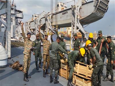 Indian Army transports ten extra-wide bridges under Operation Sagarbandhu to Sri Lanka