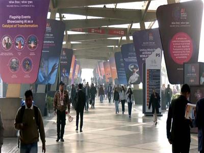 New Delhi: Bharat Mandapam gears up for India AI Impact Summit 2026