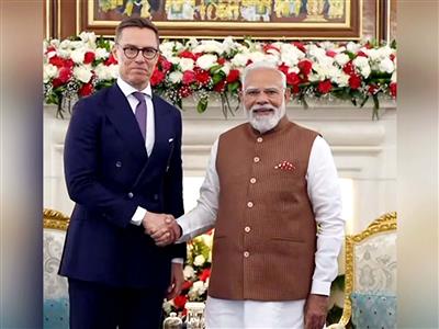 PM Modi holds bilateral meeting with Finland President Stubb