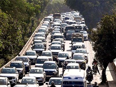 Delhi Traffic Police carries out special traffic checking drive on Holi