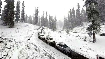 Over 1,000 vehicles stranded in Manali after sudden snowfall; rescue operations underway