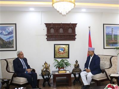 Indian Ambassador to Nepal makes courtesy call on newly appointed Nepal Foreign Minister