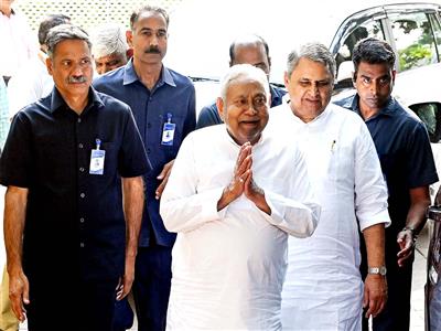 Outgoing Bihar CM Nitish Kumar chairs State Cabinet meeting at Old Secretariat