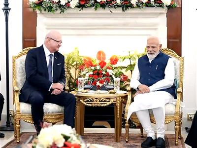 PM Modi holds bilateral talks with Austrian Federal Chancellor Stocker at Hyderabad House