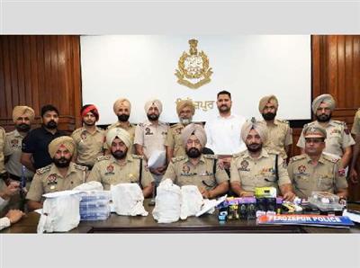 Major crackdown in Ferozepur: 4 cases solved, 8 held with heroin, weapons and vehicles