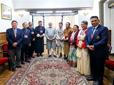 Sikkim: PM Modi interacts with Padma Awardees, distinguished personalities