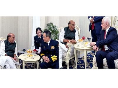 Defence Minister Rajnath Singh holds talks with Chinese, Russian counterparts on sidelines of SCO meet in Bishkek