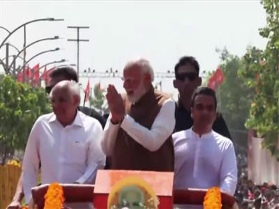 Gujarat: PM Modi holds roadshow in Somnath ahead of Somnath Amrit Mahotsav