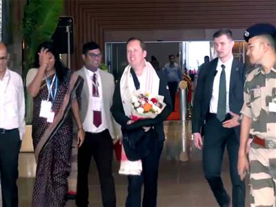 US Ambassador to India Sergio Gor arrives in Guwahati to attend the Swearing-in Ceremony of Himanta Biswa Sarma