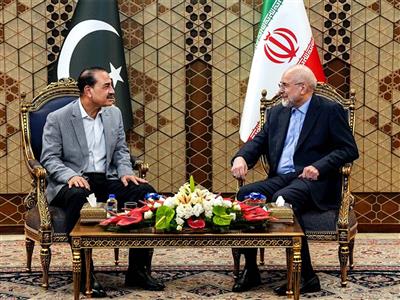 Iran Parliament Speaker Ghalibaf meets Pakistan Army Chief Munir in Tehran