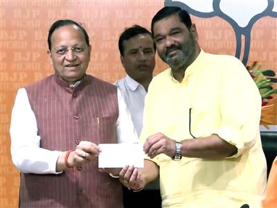 MP Debashish Samantaray joins BJP after resigning from BJD