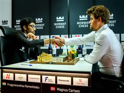 Praggnanandhaa stuns Carlsen in classical thriller at Norway Chess Round 3