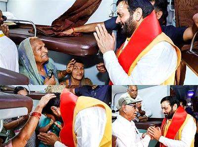 Haryana CM flags off special train carrying over 1,100 devotees from Kurukshetra to Somnath