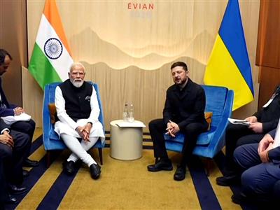 PM Modi holds bilateral meeting with Ukrainian President Zelenskyy on sidelines of G7 Summit