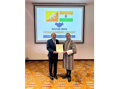 India hands over Rs 2.5 billion to Bhutan as 5th tranche towards Economic Stimulus Programme