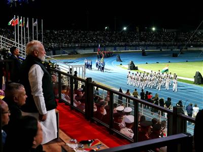 Indian contingent marches on Seychelles National Day, PM Modi stands to honour armed forces