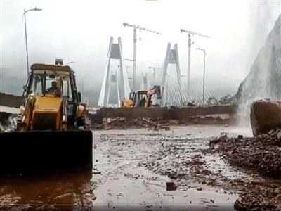 Landslides shut Mumbai-Pune highway and expressway; trains cancelled, diverted amid heavy rainfall