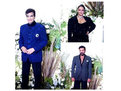 Jeetendra, Bobby Deol, Sonakshi among celebs attend newlywed Akansha - Sharan wedding reception in Mumbai