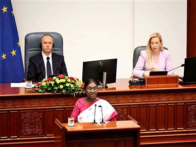 ''Vasudhaiva Kutumbakam' calls for 'building bridges', 'not walls' amid global uncertainty': President Murmu addresses North Macedonia Assembly