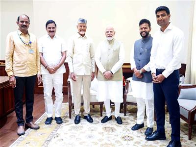 Andhra CM Chandrababu Naidu invites PM Modi for Bhogapuram Airport inauguration, praises TDP MP Kalisetti Appalanaidu