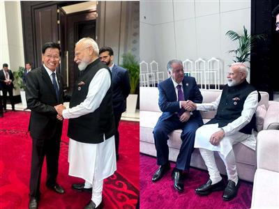 PM Modi meets Presidents of Tajikistan, Lao PDR on sidelines of SCO Summit in Bishkek