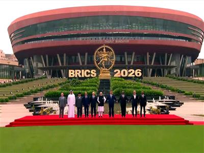 BRICS leaders pose for family photo after adoption of New Delhi Declaration 2026, join tree plantation