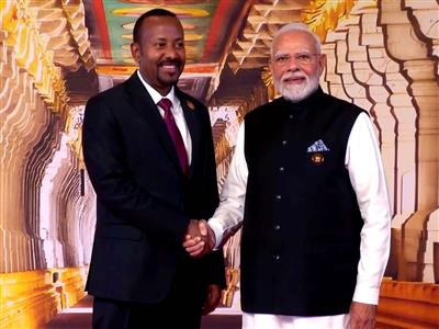 BRICS Summit 2026: PM Modi welcomes Ethiopian PM Abiy Ahmed Ali, Brazilian Foreign Minister Mauro Vieira at venue