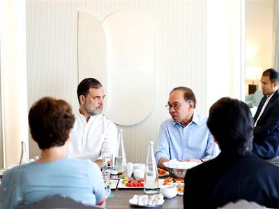Rahul Gandhi meets Malaysian PM Anwar Ibrahim for breakfast meeting on sidelines of BRICS Summit