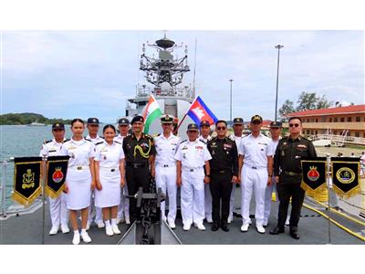 INS Kulish arrives at Ream Naval Base in Cambodia as part of Eastern Fleet deployment