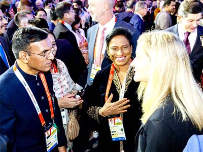 Asian Games: PT Usha meets IOC chief Kirsty Coventry at welcome reception