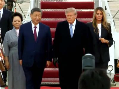 Donald Trump welcomes Xi Jinping in Washington for three-day state visit