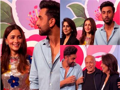 Alia Bhatt, Ranbir Kapoor turn heads at 'Don't Be Shy' screening, family joins to show support