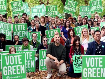 UK's Green Party votes to adopt policy equating Zionism with racism; Israel bars party leader from entering country