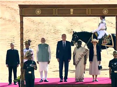 Swiss President Guy Parmelin accorded grand ceremonial welcome at Rashtrapati Bhavan as three-day India State visit begins