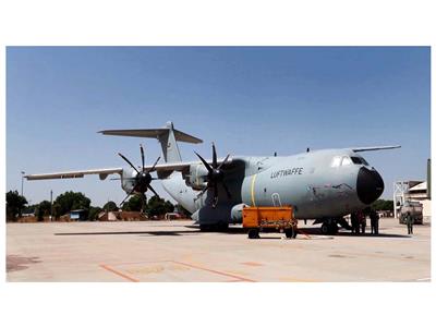 Backbone of German fleet: A400M military aircraft takes part in Exercise Tarang Shakti 2026 in Jodhpur