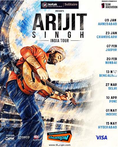 Arijit Singh announces 2027 India Tour, set to perform across nine cities