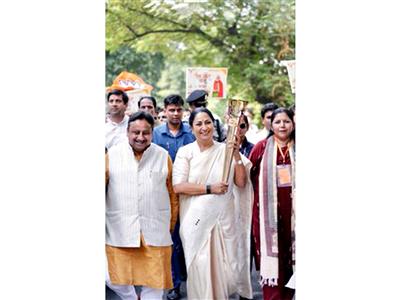Rekha Gupta joins 'Seva Jyoti Yatra' as PM Modi marks 25 years in public life