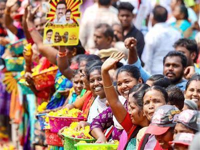 Dharapuram bypoll: AIADMK leads TVK after first round of counting