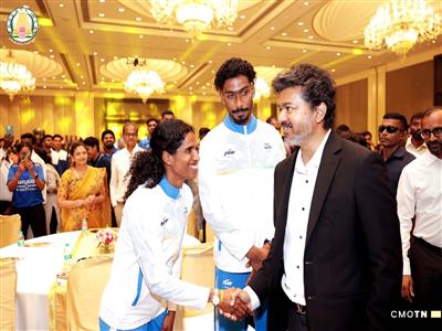 Tamil Nadu CM Vijay launches ‘Dream Olympics’, felicitates Asian Games, Chess Olympiad athletes