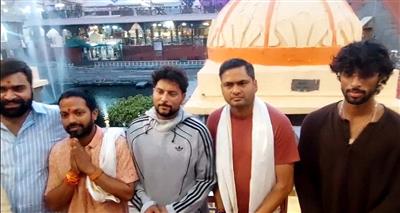 Kuldeep Yadav, Tilak Varma offer prayers at Mahakaleshwar Temple in Ujjain