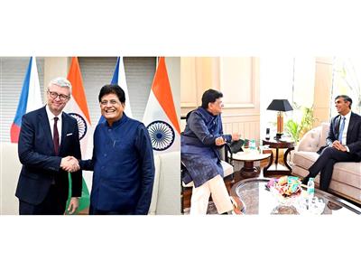 Piyush Goyal discusses trade ties with Czech Deputy PM Karel Havlíček, former UK PM Rishi Sunak