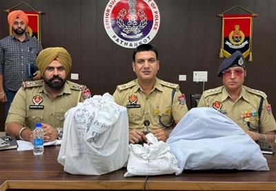 Woman among two linked to cross-border smuggling module held with 7.8kg heroin in Pathankot