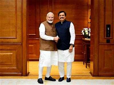NCP MP Sunil Tatkare meets PM Modi, seeks centre’s assistance for drought-hit Maharashtra