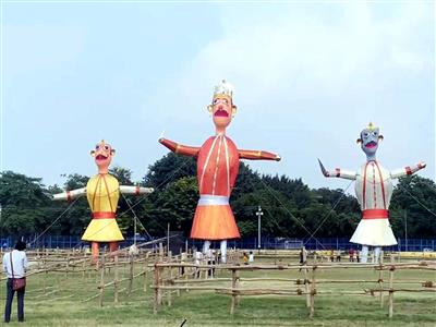 Grand Vijayadashami preparations in full swing: BLW Varanasi set for 70-foot Ravan dahan
