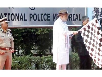 Union Home Minister Amit Shah flags off motorcycle rally on National Police Commemoration Day