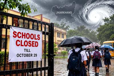 Schools closed in parts of J’khand till Oct 29 in view of cyclone ‘Arnab’